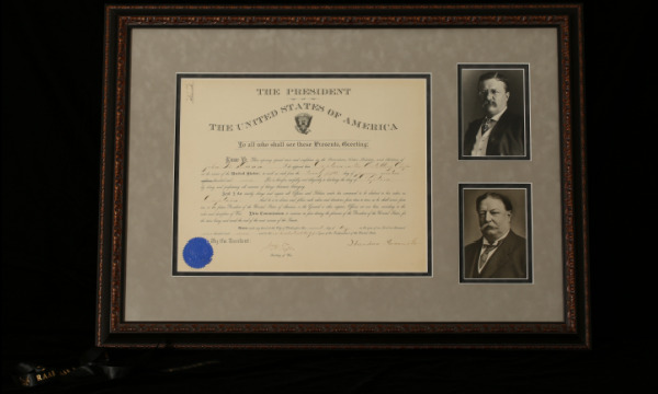 Theodore Roosevelt William H. Taft Signed Document | Raab